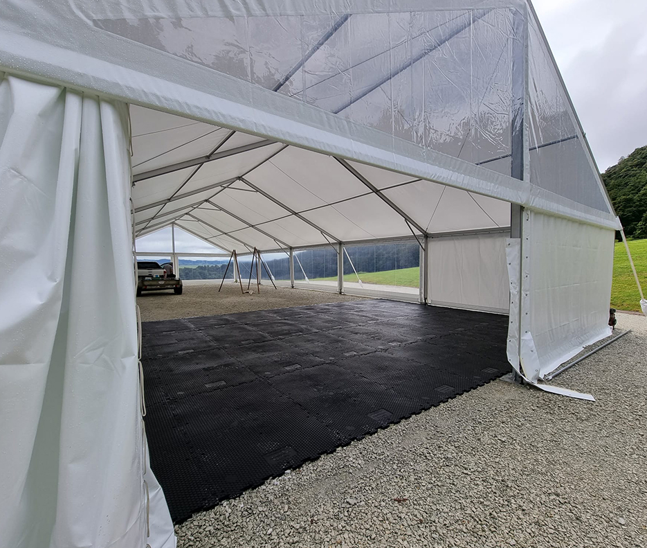 Agmat installed in marquee