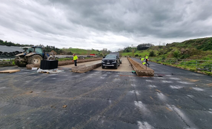 Penny Grip Tiles being installed on New Zealand farm