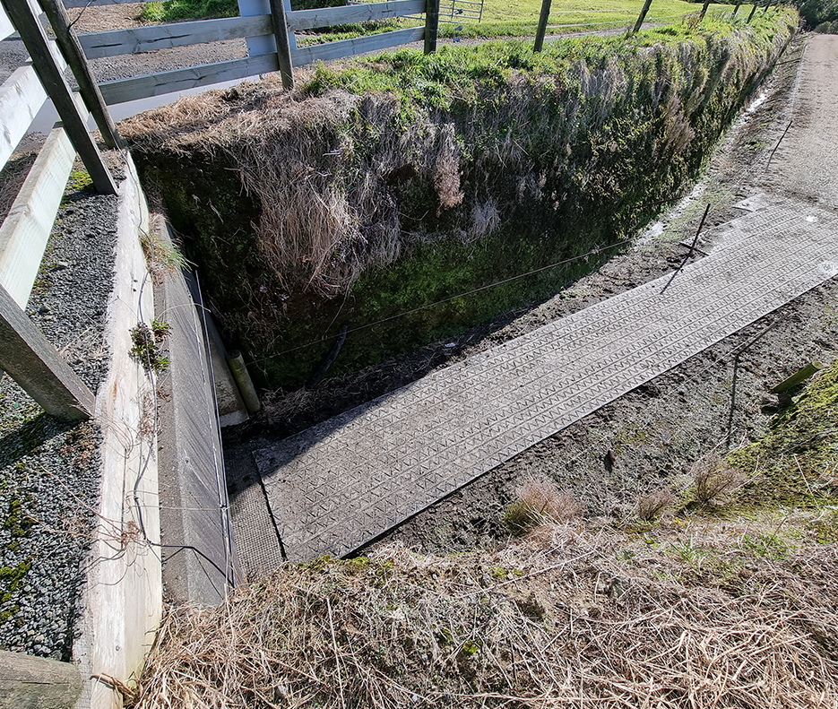 Agmat installed in an underpass