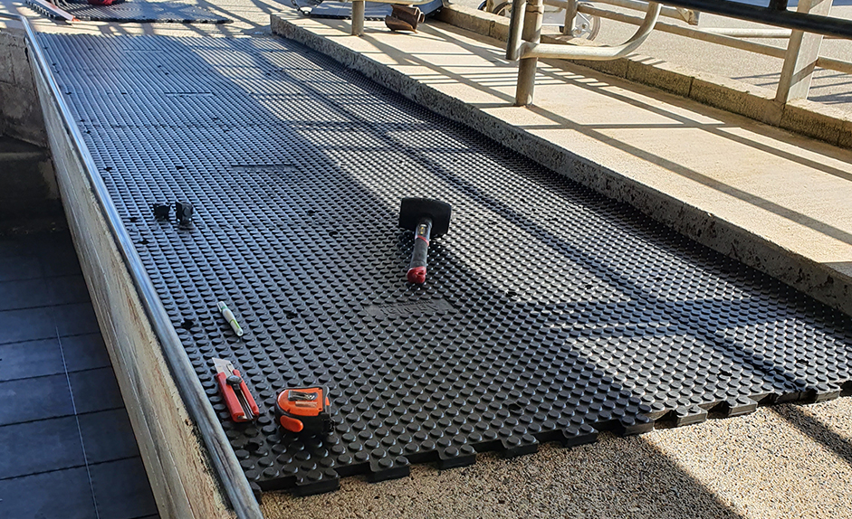 DIY AgMat Installation in progress