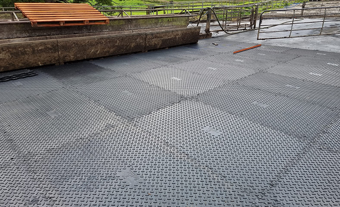 X Grip Tiles freshly installed on a farm