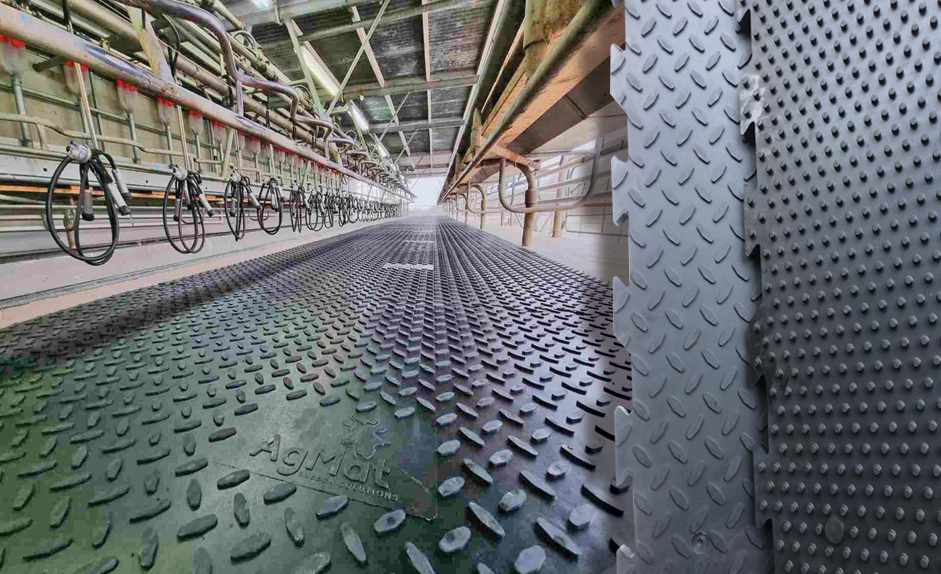 X Grip AgMat installed in a New Zealand Cow Shed